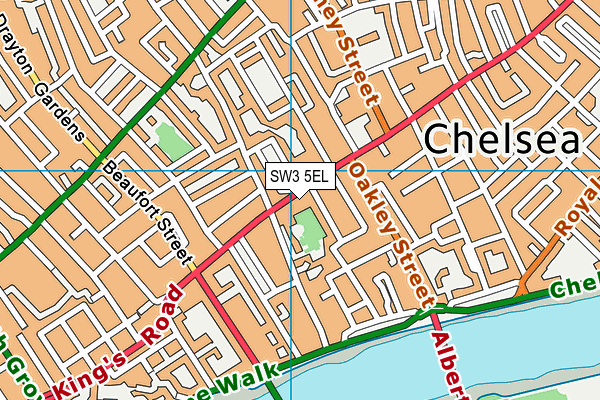 SW3 5EL map - OS VectorMap District (Ordnance Survey)