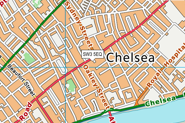 SW3 5EQ map - OS VectorMap District (Ordnance Survey)