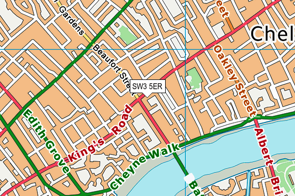 SW3 5ER map - OS VectorMap District (Ordnance Survey)