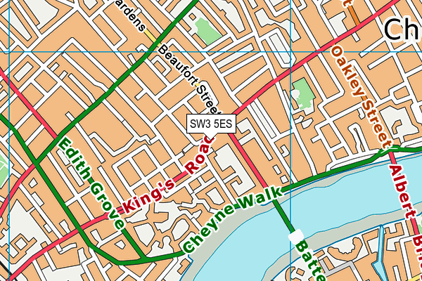 SW3 5ES map - OS VectorMap District (Ordnance Survey)