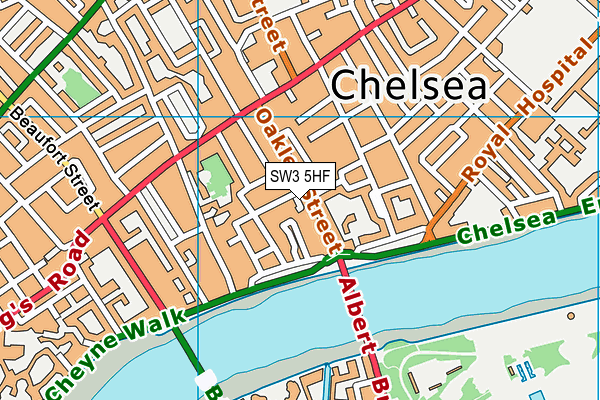 SW3 5HF map - OS VectorMap District (Ordnance Survey)