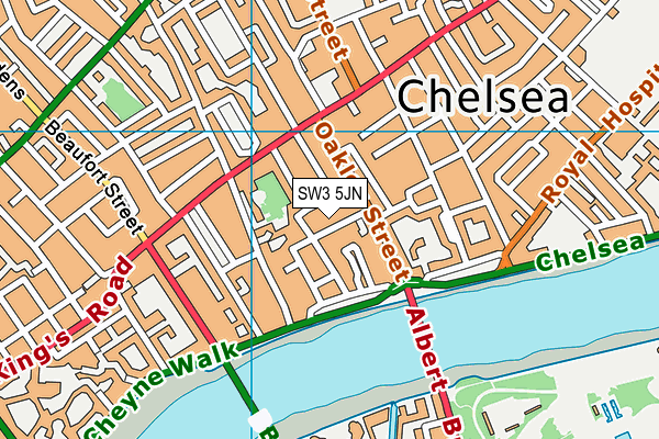 SW3 5JN map - OS VectorMap District (Ordnance Survey)