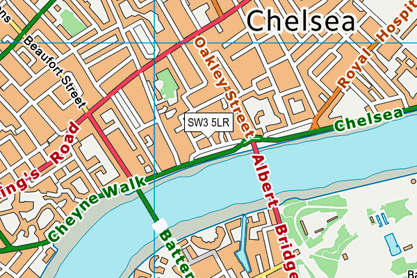 SW3 5LR map - OS VectorMap District (Ordnance Survey)