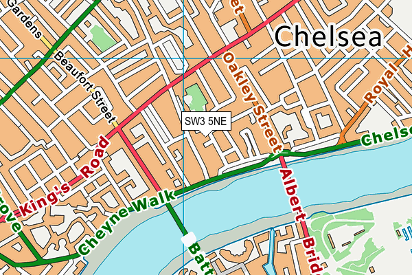 SW3 5NE map - OS VectorMap District (Ordnance Survey)