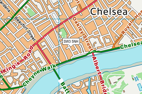 SW3 5NH map - OS VectorMap District (Ordnance Survey)