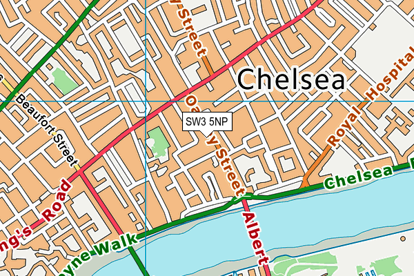 SW3 5NP map - OS VectorMap District (Ordnance Survey)