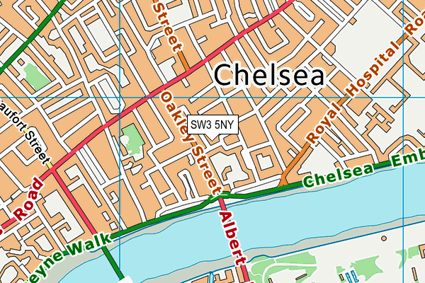 SW3 5NY map - OS VectorMap District (Ordnance Survey)