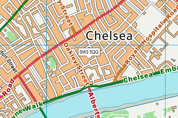 SW3 5QQ map - OS VectorMap District (Ordnance Survey)