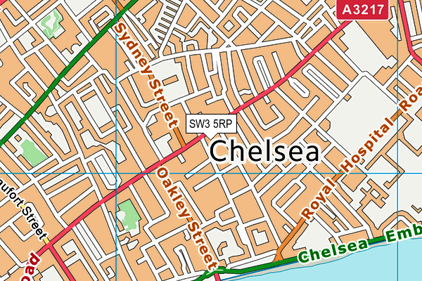 SW3 5RP map - OS VectorMap District (Ordnance Survey)