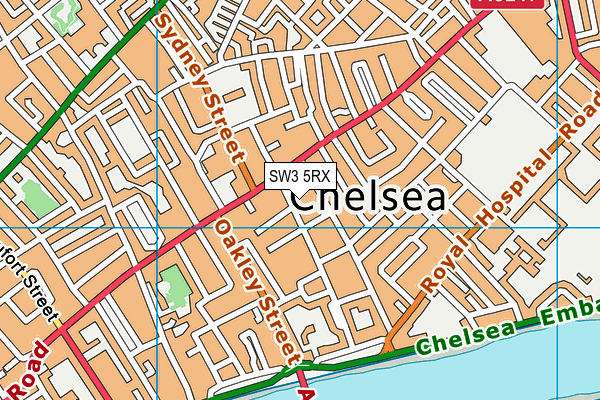 SW3 5RX map - OS VectorMap District (Ordnance Survey)