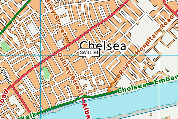 SW3 5SB map - OS VectorMap District (Ordnance Survey)