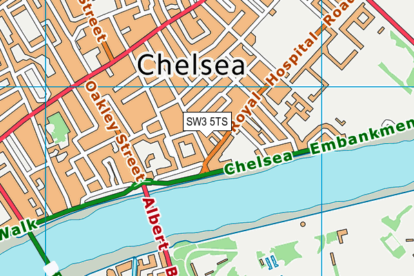 SW3 5TS map - OS VectorMap District (Ordnance Survey)