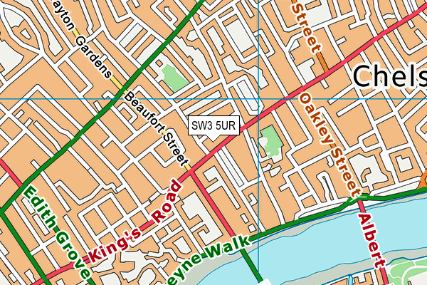 SW3 5UR map - OS VectorMap District (Ordnance Survey)