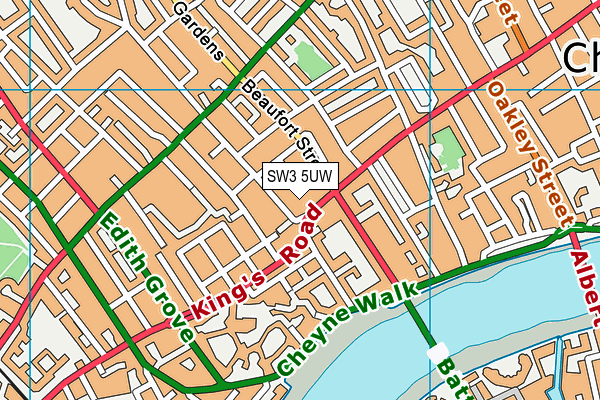 SW3 5UW map - OS VectorMap District (Ordnance Survey)