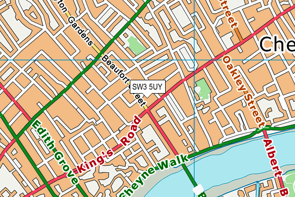 SW3 5UY map - OS VectorMap District (Ordnance Survey)