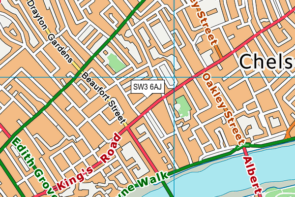 SW3 6AJ map - OS VectorMap District (Ordnance Survey)