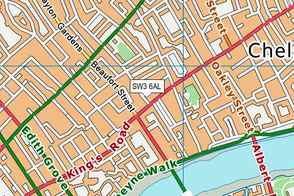 SW3 6AL map - OS VectorMap District (Ordnance Survey)