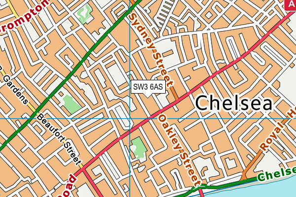 SW3 6AS map - OS VectorMap District (Ordnance Survey)