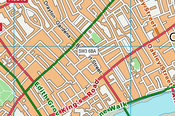 SW3 6BA map - OS VectorMap District (Ordnance Survey)