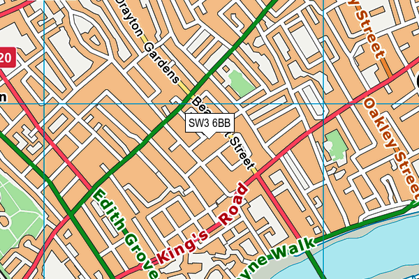 SW3 6BB map - OS VectorMap District (Ordnance Survey)