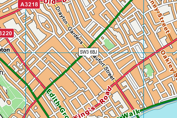 SW3 6BJ map - OS VectorMap District (Ordnance Survey)