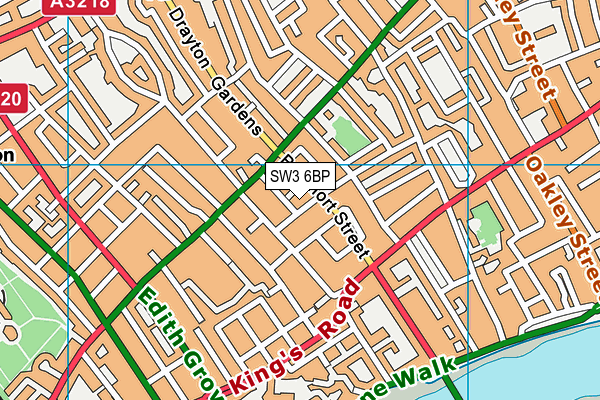 SW3 6BP map - OS VectorMap District (Ordnance Survey)
