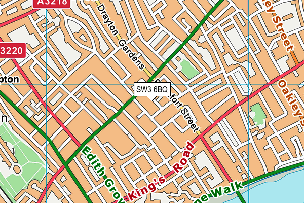 SW3 6BQ map - OS VectorMap District (Ordnance Survey)