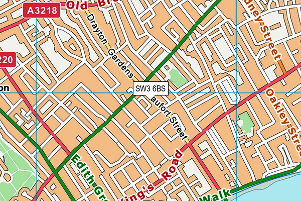 SW3 6BS map - OS VectorMap District (Ordnance Survey)