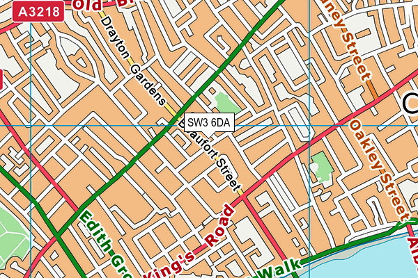 SW3 6DA map - OS VectorMap District (Ordnance Survey)