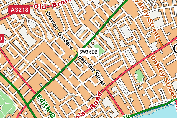 SW3 6DB map - OS VectorMap District (Ordnance Survey)