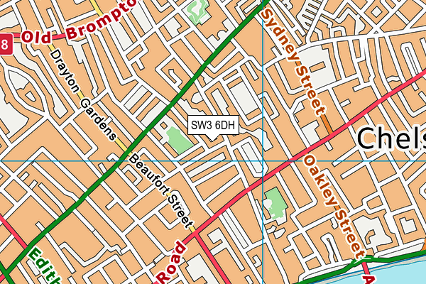 SW3 6DH map - OS VectorMap District (Ordnance Survey)