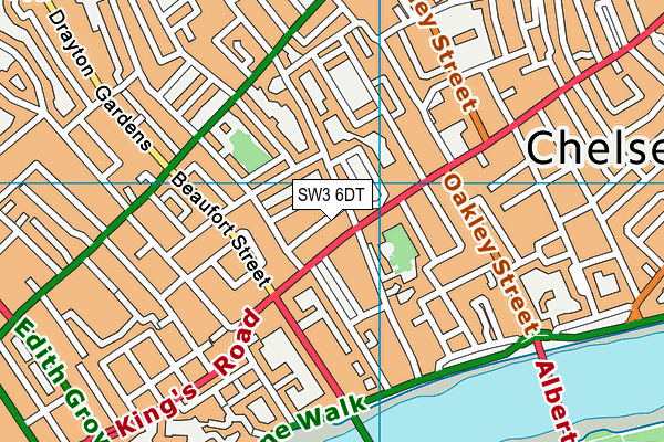 SW3 6DT map - OS VectorMap District (Ordnance Survey)