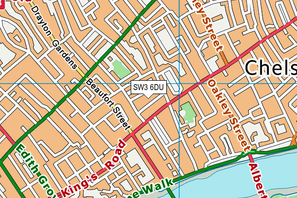 SW3 6DU map - OS VectorMap District (Ordnance Survey)