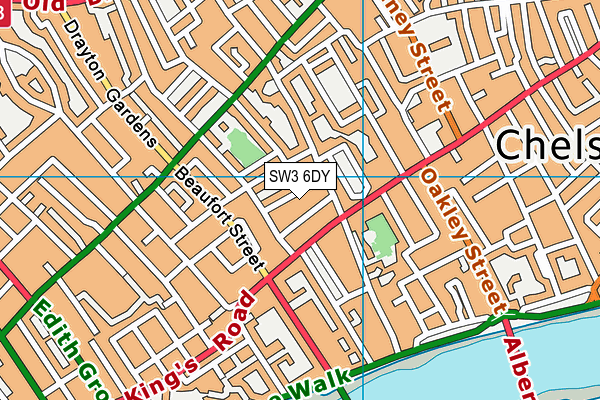 SW3 6DY map - OS VectorMap District (Ordnance Survey)