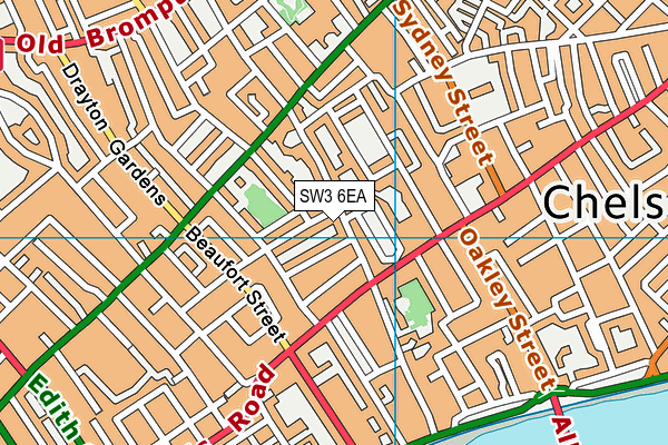 SW3 6EA map - OS VectorMap District (Ordnance Survey)
