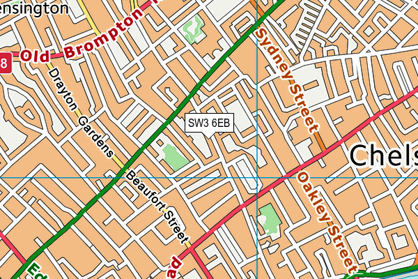 SW3 6EB map - OS VectorMap District (Ordnance Survey)