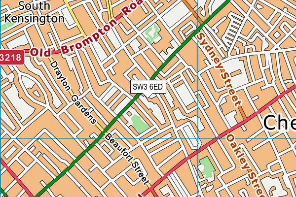 SW3 6ED map - OS VectorMap District (Ordnance Survey)