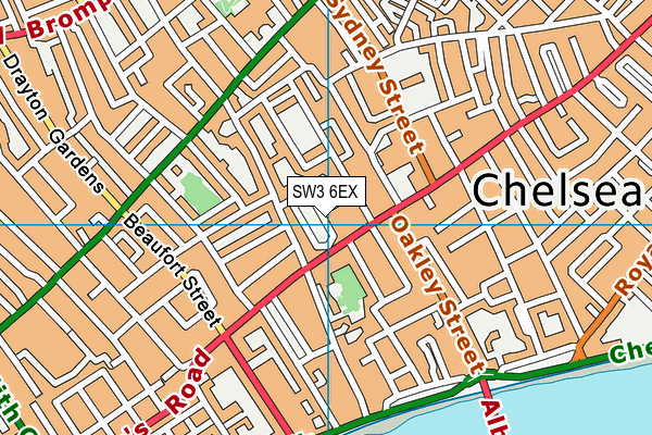 SW3 6EX map - OS VectorMap District (Ordnance Survey)