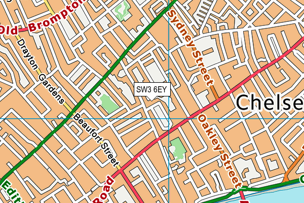 SW3 6EY map - OS VectorMap District (Ordnance Survey)