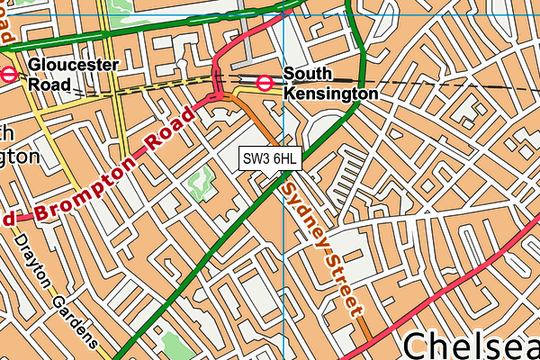 SW3 6HL map - OS VectorMap District (Ordnance Survey)