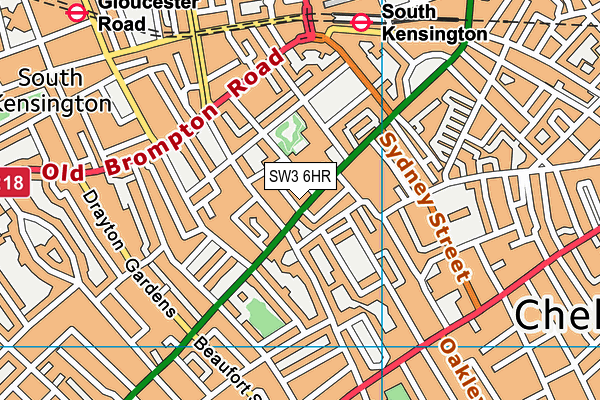 SW3 6HR map - OS VectorMap District (Ordnance Survey)
