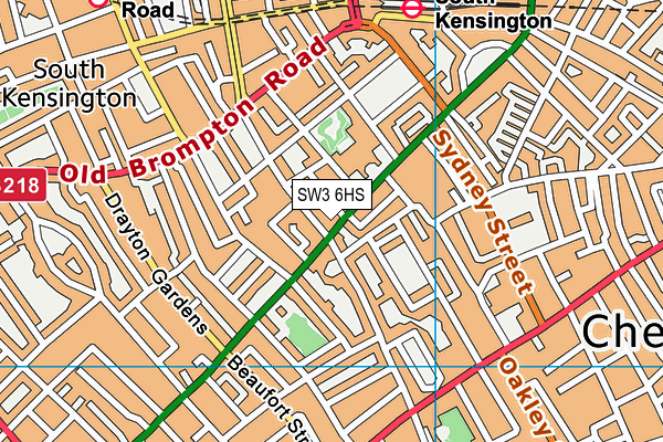 SW3 6HS map - OS VectorMap District (Ordnance Survey)