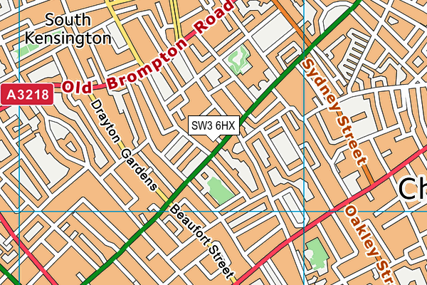 SW3 6HX map - OS VectorMap District (Ordnance Survey)
