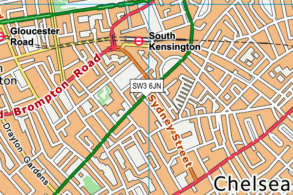 SW3 6JN map - OS VectorMap District (Ordnance Survey)