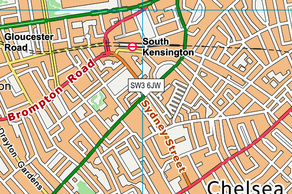 SW3 6JW map - OS VectorMap District (Ordnance Survey)