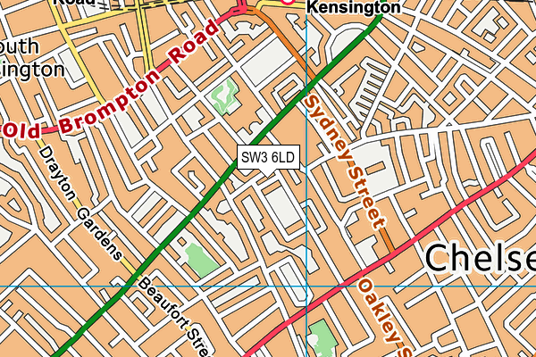 SW3 6LD map - OS VectorMap District (Ordnance Survey)