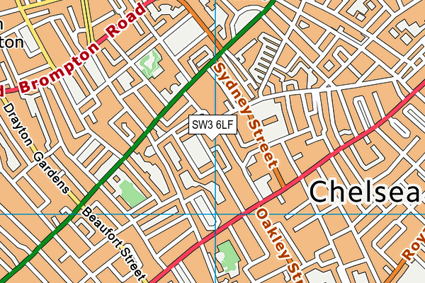 SW3 6LF map - OS VectorMap District (Ordnance Survey)