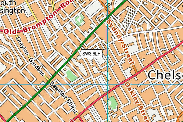 SW3 6LH map - OS VectorMap District (Ordnance Survey)