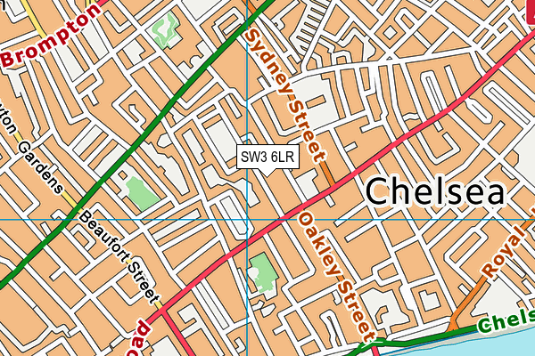 SW3 6LR map - OS VectorMap District (Ordnance Survey)