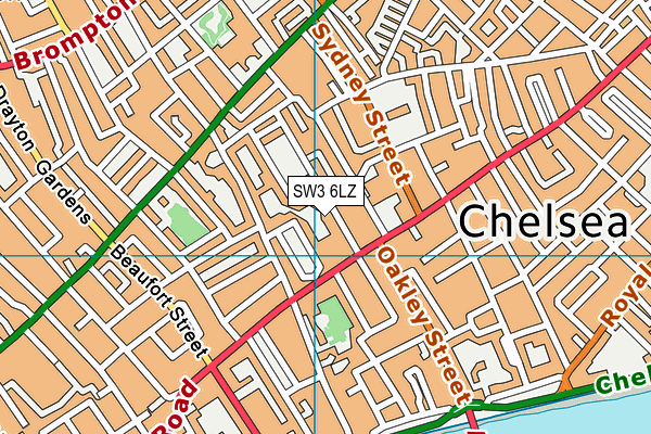 SW3 6LZ map - OS VectorMap District (Ordnance Survey)